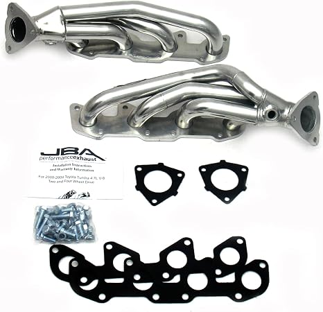 JBA 2010SJS 1-1/2" Shorty Stainless Steel Silver Ceramic Exhaust Header for Tundra/Sequoia 4.7L