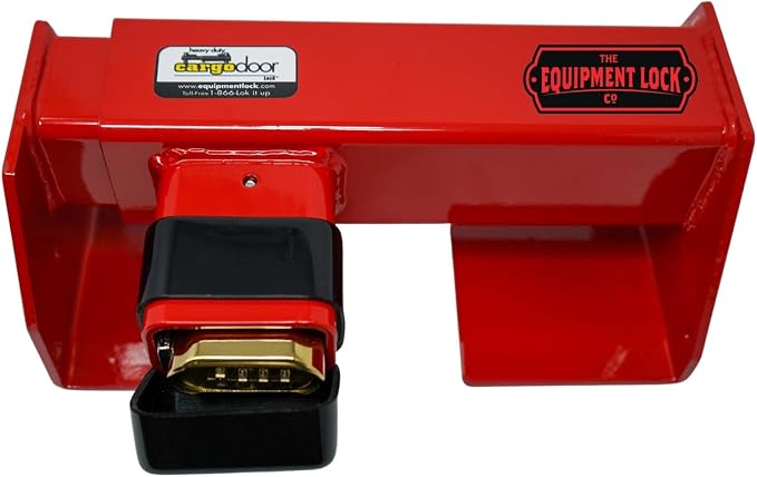 Equipment Lock Heavy Duty Cargo Door Lock - Powder Coated Steel Shipping Container Lock - Maximum Security Semi Trailer Door Lock - Semi Truck Accessories and Trailer Security (Combination)