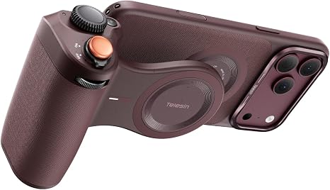 TELESIN Master Grip Neo Kit for iPhone 18 Pro Max, Camera Grip, Burgundy