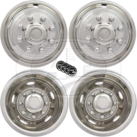 A+ 17" Stainless Steel Wheel Simulator Dually rim liner skin Fits: 2008-2016 GMC 3500 / 2013-2016 Dodge 3500 Dually Trucks