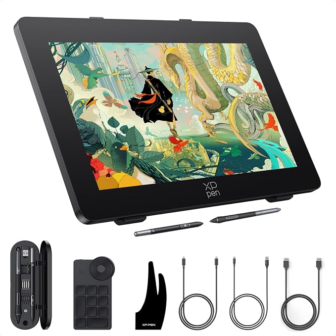XPPen Artist Pro 24 Gen2 23.8" Drawing Tablet with Screen, △E < 1 Graphic Tablet with Full Laminated AG Screen, Drawing Monitor with Dual 16384 Pen Pressure Battery-Free Stylus, Mini Keydial