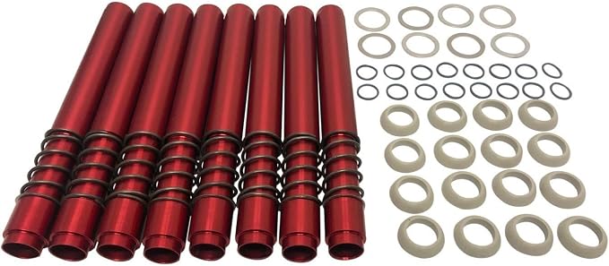 Leak Proof Pushrod Tubes, Red