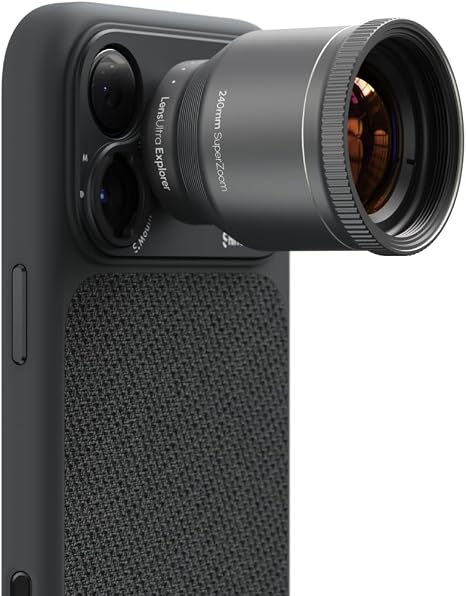 ShiftCam LensUltra 240mm Super Zoom Phone Telephoto Lens – Fluorite Glass Mobile Camera Lens for Wildlife, Observing Birds, Sports & Concert Photography (240mm Telephoto Lens)