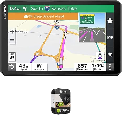 Garmin 010-02313-00 dezl OTR700 7" GPS Truck Navigator Bundle with Premium 2YR CPS Enhanced Protection Pack