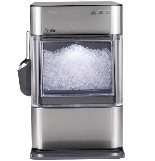 GE Profile Opal 2.0 Ultra Nugget Ice Maker with Scale Inhibiting Filter, Scoop Included, 38 lbs in 24 Hours, Pellet Ice Machine with WiFi & Smart Connected, Stainless Steel (Renewed)