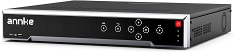 ANNKE 32CH 12MP PoE NVR with Facial Recognition, No HDD Included, Black | H.265+ Network Video Recorder, AI Motion Detection, Support 32pcs 12/8/5/4MP IP Cam, 16 Port Expandable, 4 SATAs Max 40TB