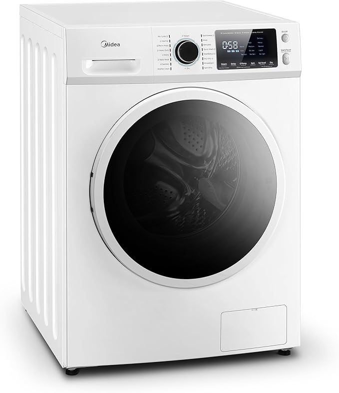 Midea Washer Dryer Combo 2.7 Cu.ft 24" All-in-One Front Load 1400 RPM White