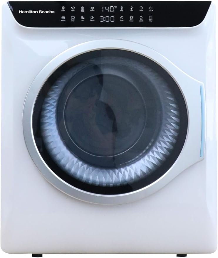 HAMILTON BEACH Electric Compact Portable Laundry Dryer, White