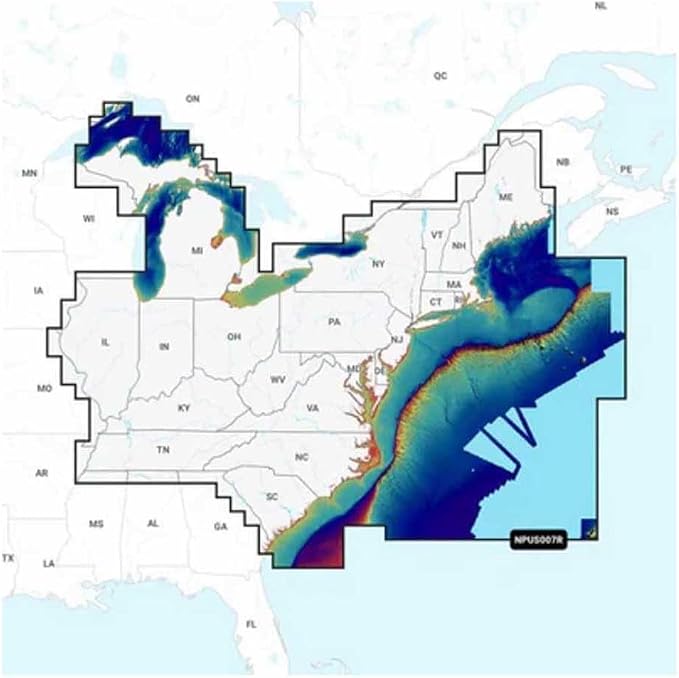 Navionics Garmin 010-C1370-40 U.S. East Platinum+ microSD/SD Card NPUS007R, Black | Navionics Platinum Plus U.s. East Charts on Microsd and SD, Sonarchart HD, Dock-to-Dock Guidance