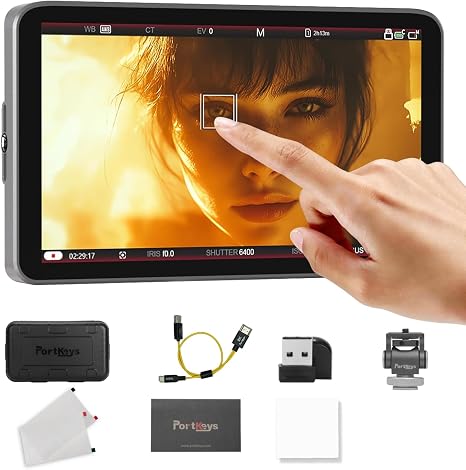 Portkeys LH7C Camera Monitor 7" 1000nit Field Monitor Wired Control for A7M V/A7M IV/A9 II/A9M3/FX3/FX30/A1/A7S III, R1/R5 Mark II/6 Mark III, BS1H/BGH1/GH5 II/GH6/7, etc