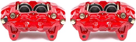 PowerStop Front Red Powder Coated Brake Caliper Pair for Toyota Sequoia 2001-03 | Toyota Tundra 2000-03 - High-Temp Brake Caliper Upgrade, S2632