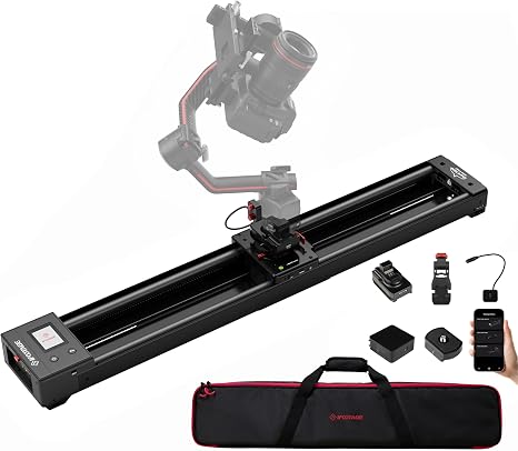 IFOOTAGE Shark Slider Nano II-860 5-Axis Motion Control Camera Slider, Compatible with RS2/RS3 Pro/RS4 Gimbals, 11lbs Max Load, 34” Length, 7.65lbs Lightweight, AI Powered Quiet Filmmaking Slider