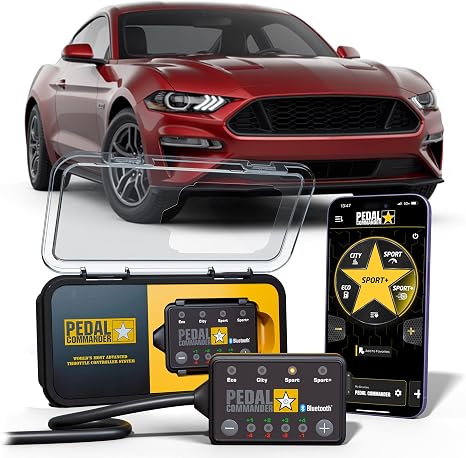 PEDAL COMMANDER for Ford Mustang 2011-2026 Throttle Response Controller - Plug-and-Play, 36 Driving Settings & App Control, Throttle Controller Upgrade, Mustang Accessories