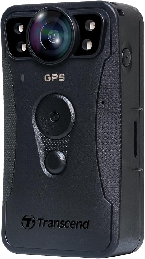 Transcend DPB40 DrivePro Body Camera 128GB, STARVIS 2 Police Body Camera with 1440P QHD/IP68 Waterproof/Electric Image Stabilization/Night Vision/WiFi/Bluetooth/GPS, for Law Enforcement, Delivery