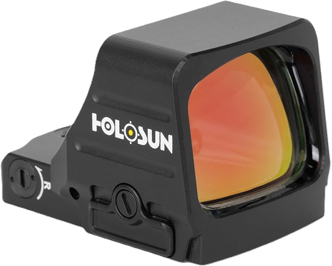 HOLOSUN 407/507COMP Series 6 MOA or 2 MOA Dot & 8/20/32 Circle Reflex Sight | Dot only or Multi-Reticle Options, Large Competition Window, Shake Awake Technology, 7075-T6 Aluminum, RMR Footprint