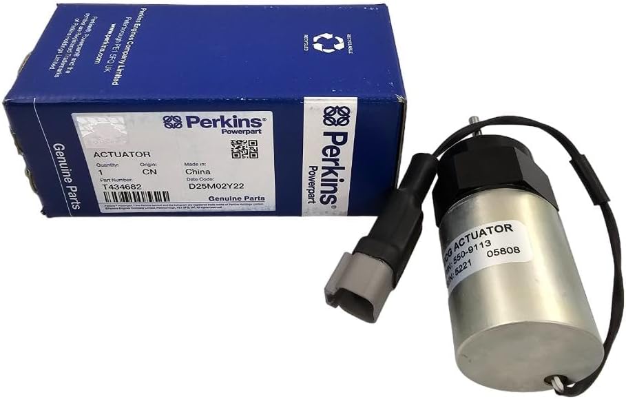 Genuine Perkins T434682 Throttle Solenoid for 403 and 404 Series Engines