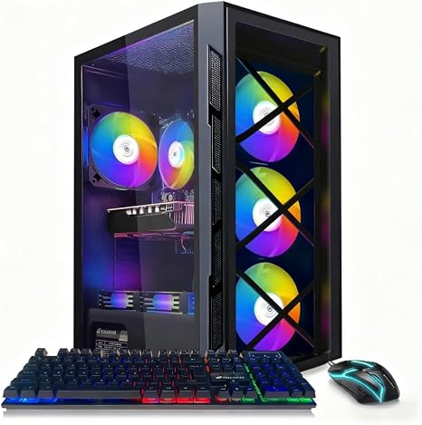 STGAubron Gaming PC Desktop,Core I7,GTX 1660 Super 6G,16G RAM,512G SSD