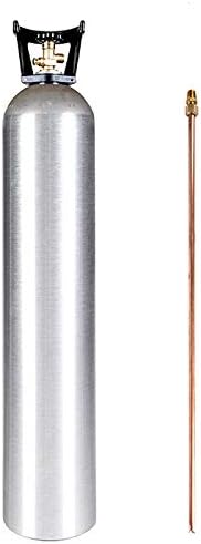 New 35 lb. CO2 Gas Cylinder with CGA320 Valve, Siphon Tube, and Carry Handle