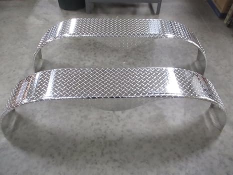 CTW Tandem Tread Plate Cargo Trailer Fenders, 66 x 18 x 9 inch, Aluminum