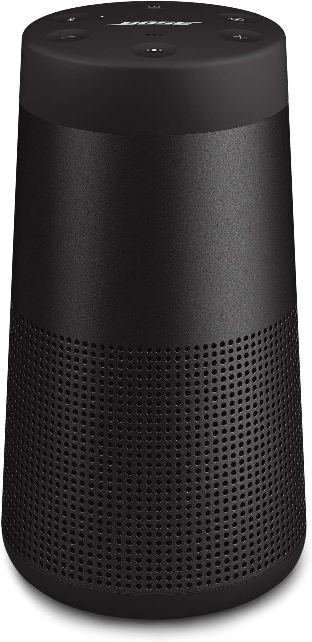 Bose SoundLink Revolve (Series II) Portable Bluetooth Speaker – Wireless Water-Resistant Speaker with 360° Sound, Black (Renewed)