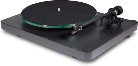 NAD C 558 Turntable with OM10 Cartridge, Precision Belt Drive, Acrylic Platter, Speed Control, and Vibration Isolation — High-Fidelity Vinyl Record Player