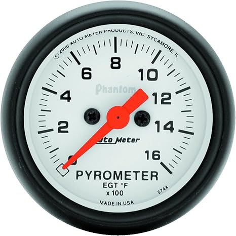Auto Meter 5744 Phantom Electric Pyrometer Gauge Kit,2.3125 in.