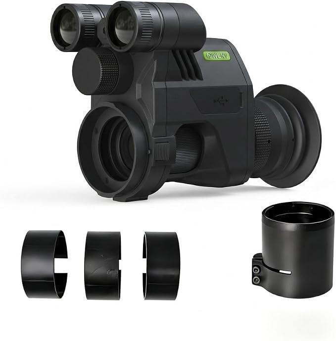Clip On Night Vision Scope – 1080P Digital Infrared Attachment for Rifle Scopes, 850nm & 940nm IR, 3X-10.5X Zoom, Tactical Hunting Optics, Long Range Night Vision Monocular