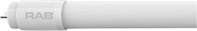 RAB T8-14-48GC-850-HYB, 4 ft, 14 Watt, 5000K Daylight White, 2000 Lumens, LED T8 Tube, Hybrid (Works with Ballast or on 120-277V), F32T8 Replacement, Pack of 25