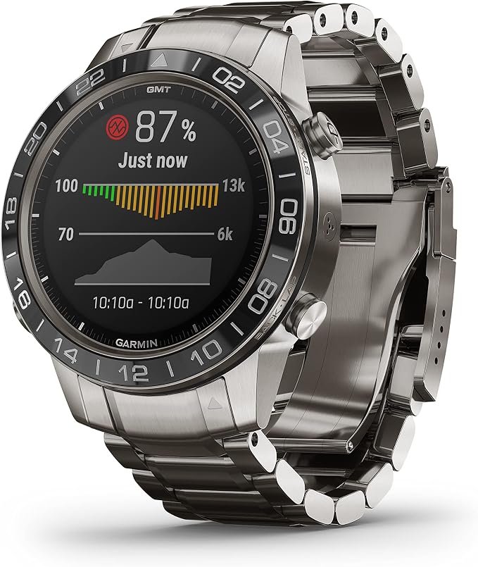 Garmin MARQ Aviator, Men's Luxury Tool Watch Designed for Your Passion for Aviation, View Flight Paths, Weather Reports, Start Flight Logging and More