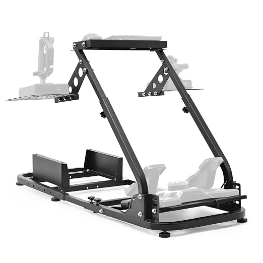 Anman Flight Racing Sim Stand Fit for Logitech G920 X52 G PRO,for Thrustmaster T16000 T248x T80 T300, Flight racing dual-use simulator cockpit, Electronics Not Included