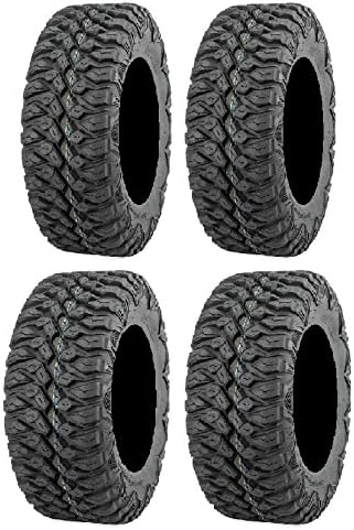 Full set of QuadBoss QBT846 (8ply) Radial 27x9-14 and 27x11-14 ATV Tires (4)