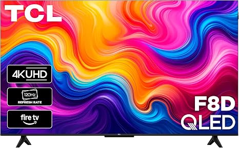 TCL 50-Inch F8D Series 4K QLED (50F8D, 2026 Model) with Dolby Vision HDR & Dolby Atmos Smart TV with Fire TV, Alexa+, 120Hz Refresh Rate, High Brightness LED Backlight