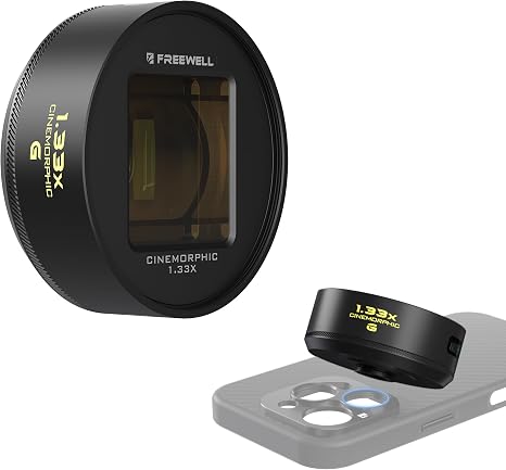 Freewell 1.33x Gold Anamorphic Lens for 17mm Mount iPhone, Samsung
