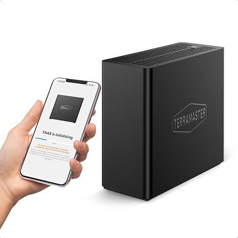 TERRAMASTER F4 SSD NAS 4-Bay All SSD, Intel N95 4-Core, 8GB DDR5 (Diskelss) | 5GbE Port, Palm-Sized High-Performance Network Attached Storage (Diskless)
