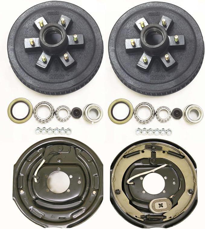 LIBRA 6 on 5.5" B.C. Trailer Hub Drum Kits with 12"x2" Electric Brakes
