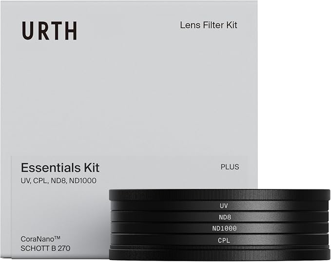 Urth 77mm 4-in-1 Essentials Lens Filter Kit (Plus) | UV, CPL, Neutral Density ND8, ND1000, Nano-Coated HD Optical Glass, Camera Filters with 2 Caps