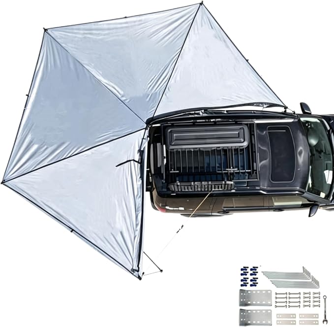 270 Degree Car Awning Overlanding Free Standing Driver Side