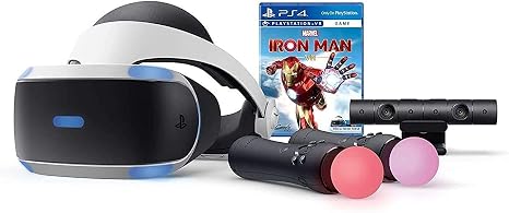 Sony PS4 PSVR Marvel Iron Man Bundle VR Headset + Camera + Controllers 3004152 (Renewed)