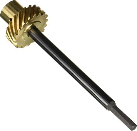 Milodon 21525 7-7/8" Long Oil Pump Shaft with Bronze Gear for Big Block Mopar, Black
