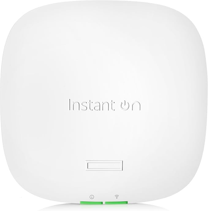 HPE Networking Instant On Access Point AP22 2x2 WiFi 6 Indoor Wireless Access Point | Long Range, Secure, Smart Mesh Support | Power Source Included | US Model (R6M49A)