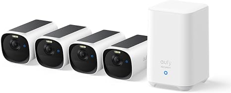 eufy Security eufyCam E40 4-Cam Kit, 2K MaxColor Night Vision，Built-in 16GB
