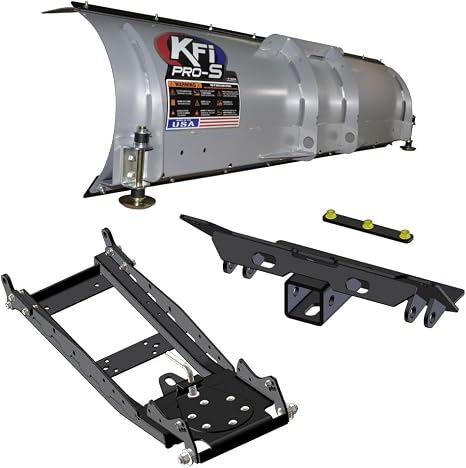 KFI UTV 66" Snow Plow Kit, Steel Blade, Compatible with Midsize and Fullsize Polaris Rangers Listed Below (105255)