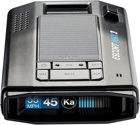 Escort MAX 3 Laser Radar Detector, Bluetooth Connectivity, Premium Range | Advanced Filtering, AutoLearn Technology, Voice Alerts, OLED Display, Apple CarPlay and Android Auto Compatible