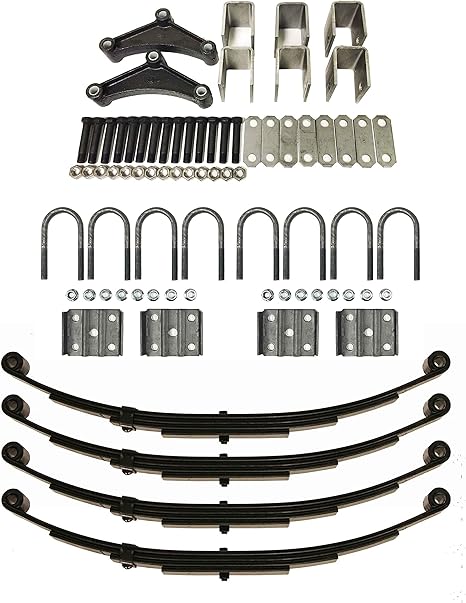 LIBRA 3500lb Tandem Trailer Axle Suspension Kit | Springs U-Bolt Hanger Kit