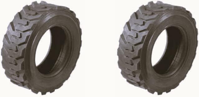 2 New Horseshoe 23x8.5-12 10Ply R-4 Super Heavy Duty E Load Skid Steer Tires w/Rim-Guard Wall 23x8.50-12 NHS 2385012 T168/SKS-5 L2/G2