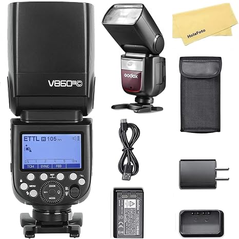Godox V860III-C Camera Flash for Canon Camera Flash Speedlite Speedlight | 2.4G TTL HSS 1/8000s,480 Full-Power Flashes,0.01-1.5s Recycle Time,10 Levels LED Modeling Lamp