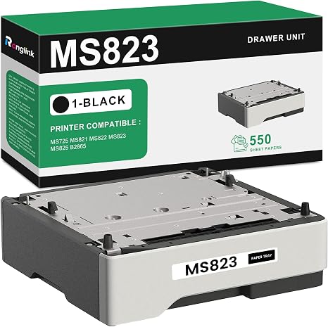 MS823 Drawer MS823 Paper Tray High Capacity, 1-Pack, 550 Sheet