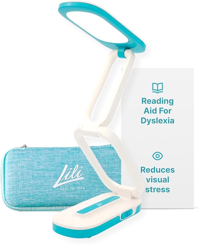 Reading Lamp for Dyslexic Kids & Adults – Patented Modulated Light Technology Reduces Visual Stress – Improves Reading Comfort, Fluency & Focus – Designed and Made in France