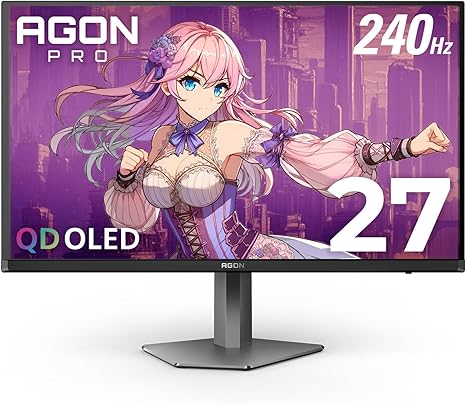 AOC Agon Pro 27 Inch Gaming Monitor QD OLED 240Hz 0.03ms, AG276QZD2