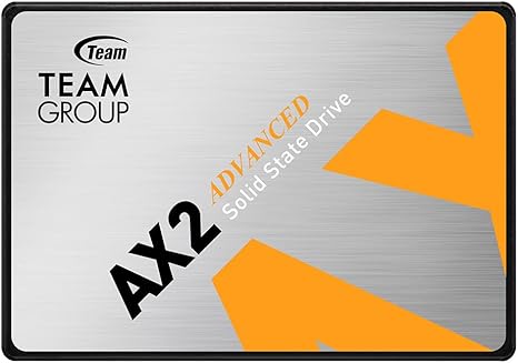 TEAMGROUP AX2 1TB 3D NAND TLC 2.5 Inch SATA III Internal Solid State Drive SSD (Read Speed up to 540 MB/s) Compatible with Laptop & PC Desktop T253A3001T0C101